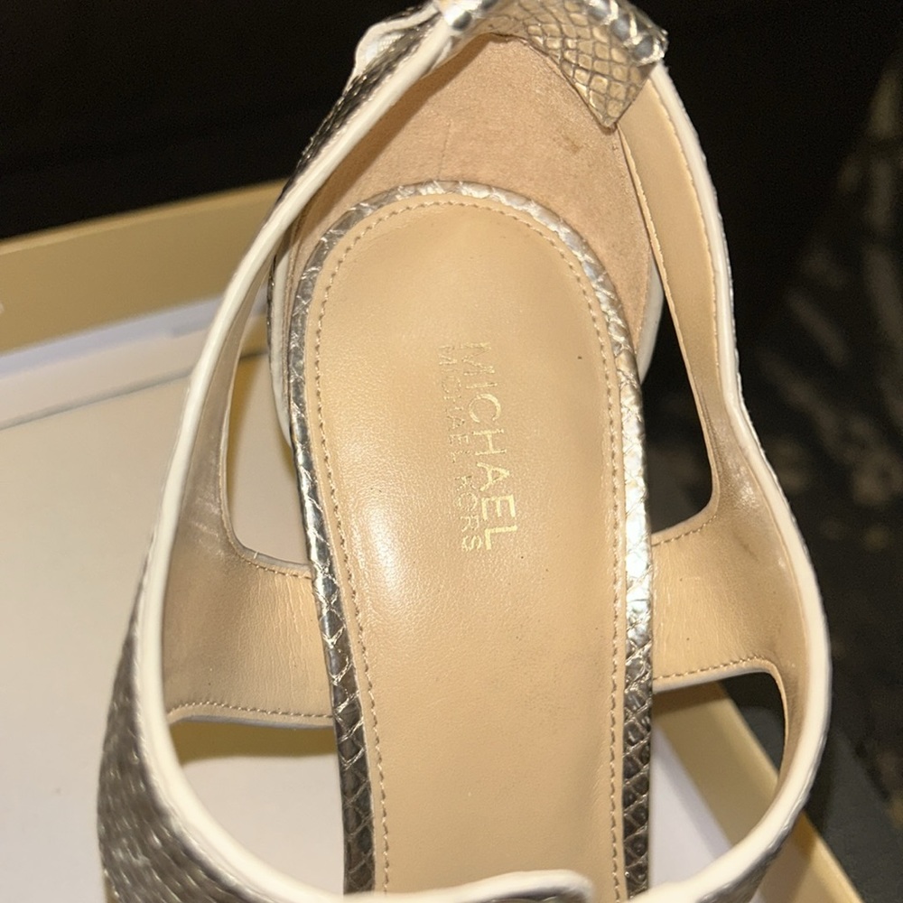 Michael Kors t strap zipper leather heels in gently used condition - Picture 9 of 16